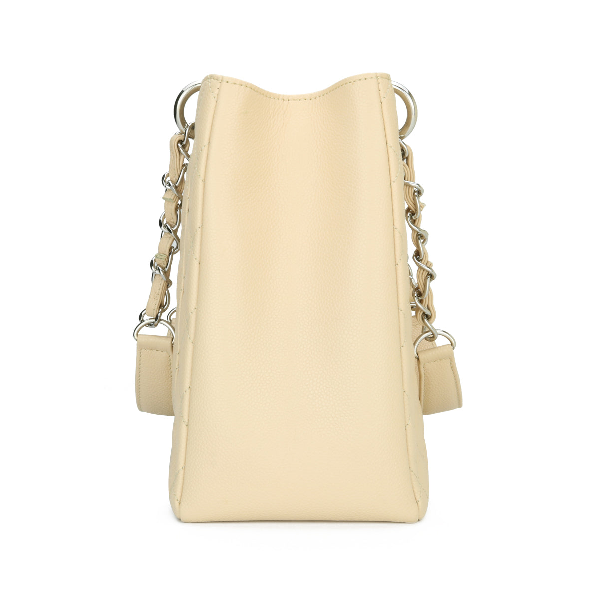 Top Quality Chanel Grand Shopping Tote [GST] Beige Caviar Silver Hardware 2013