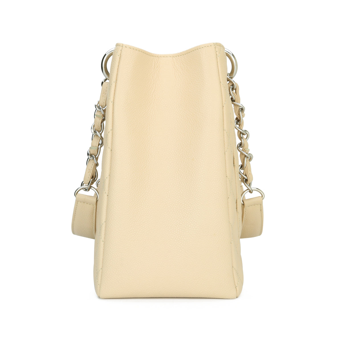 Top Quality Chanel Grand Shopping Tote [GST] Beige Caviar Silver Hardware 2013