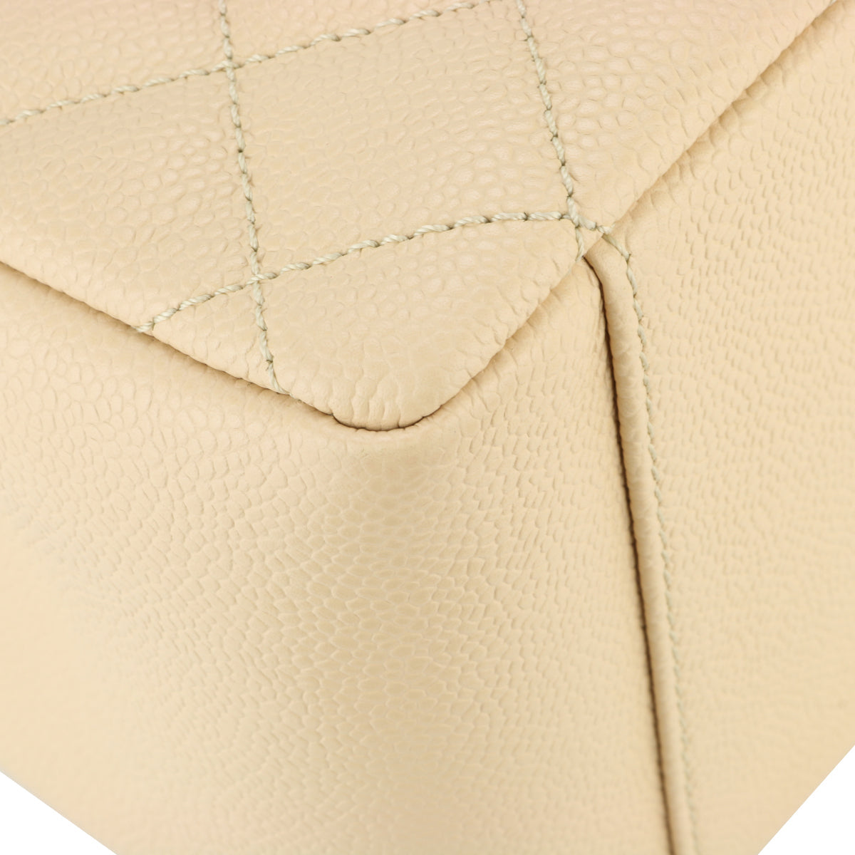 Top Quality Chanel Grand Shopping Tote [GST] Beige Caviar Silver Hardware 2013