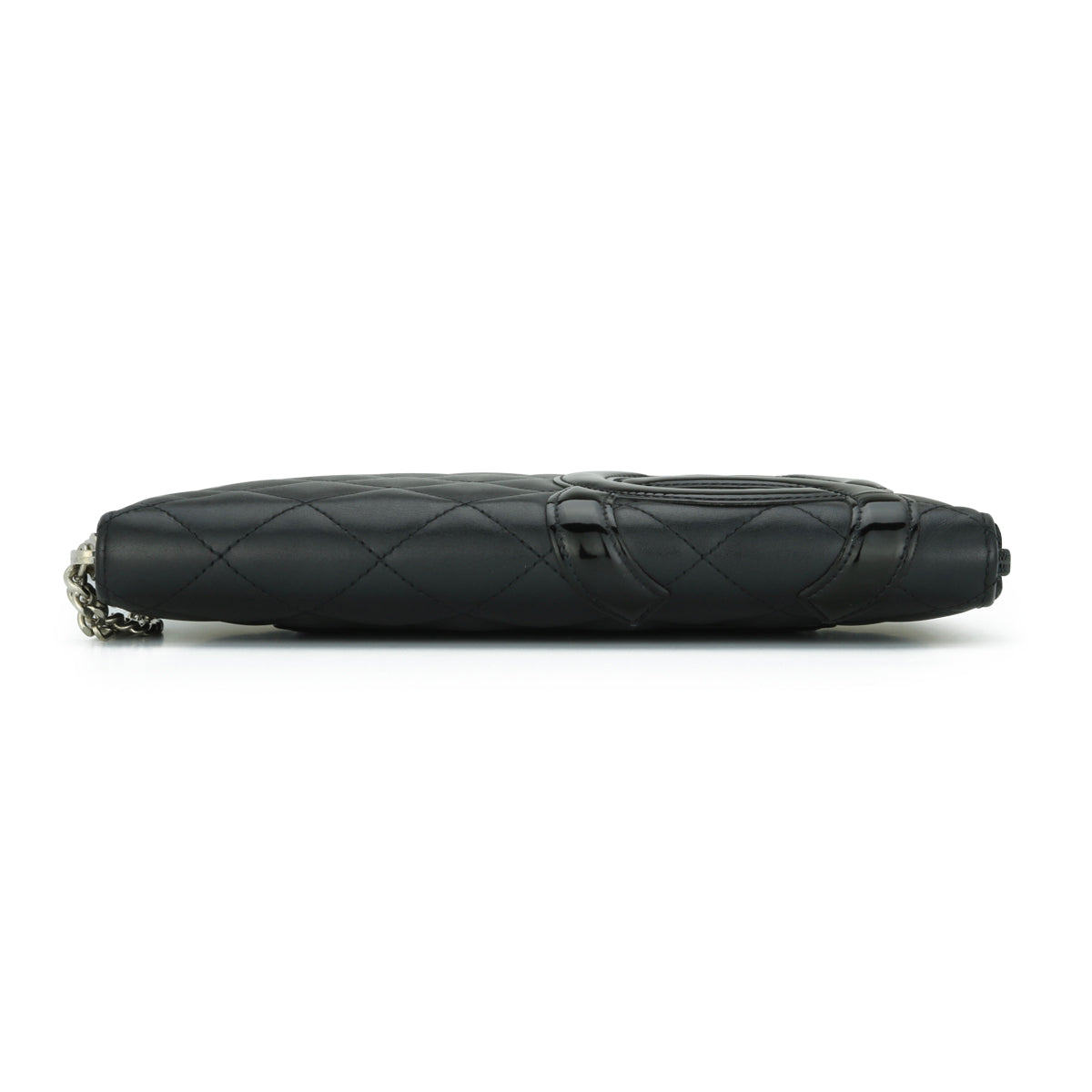 Chanel Quilted Cambon Large Long Zipped Wallet Black Calfskin Silver Hardware 2013