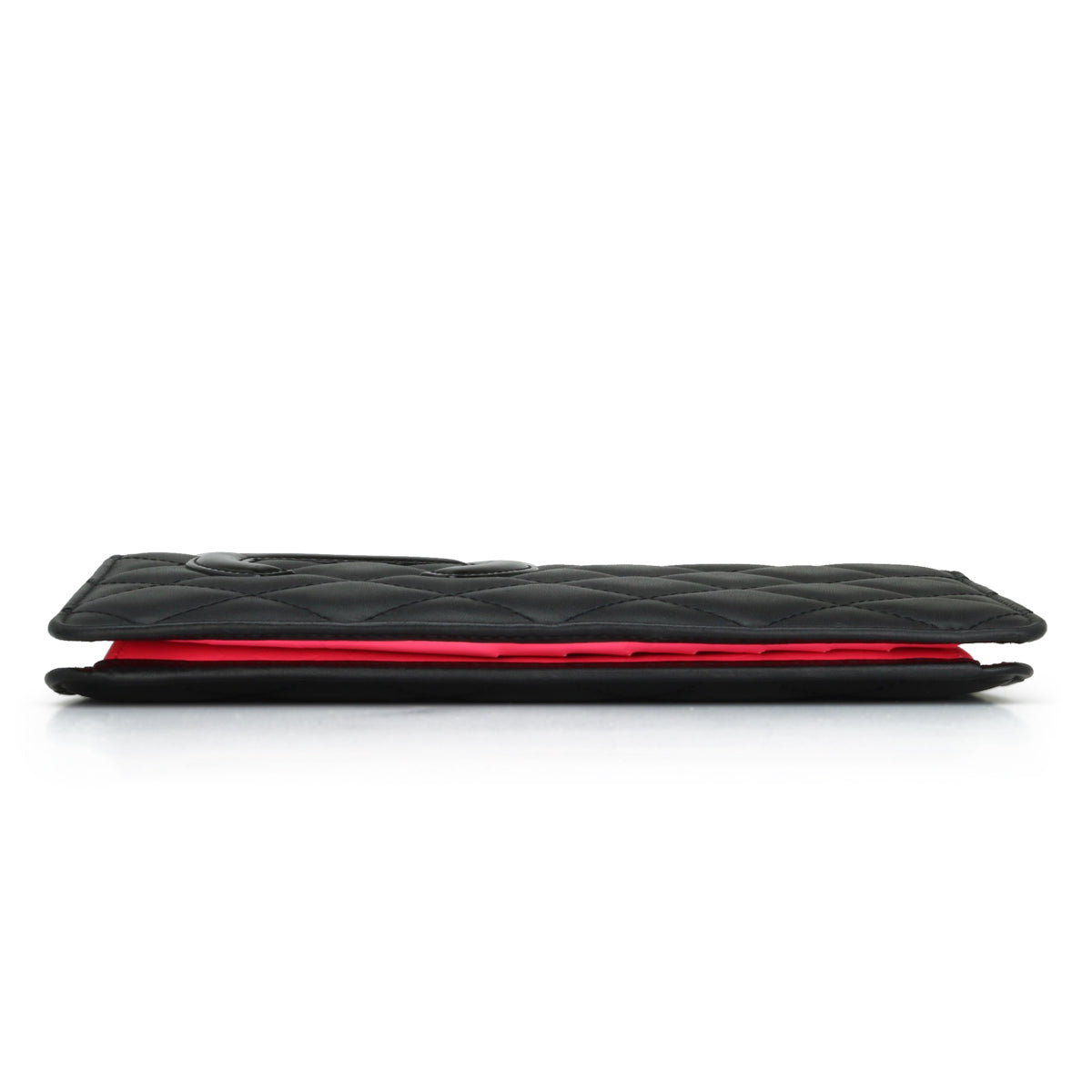Chanel Quilted Cambon Long Flap Wallet Black Calfskin Silver Hardware 2014