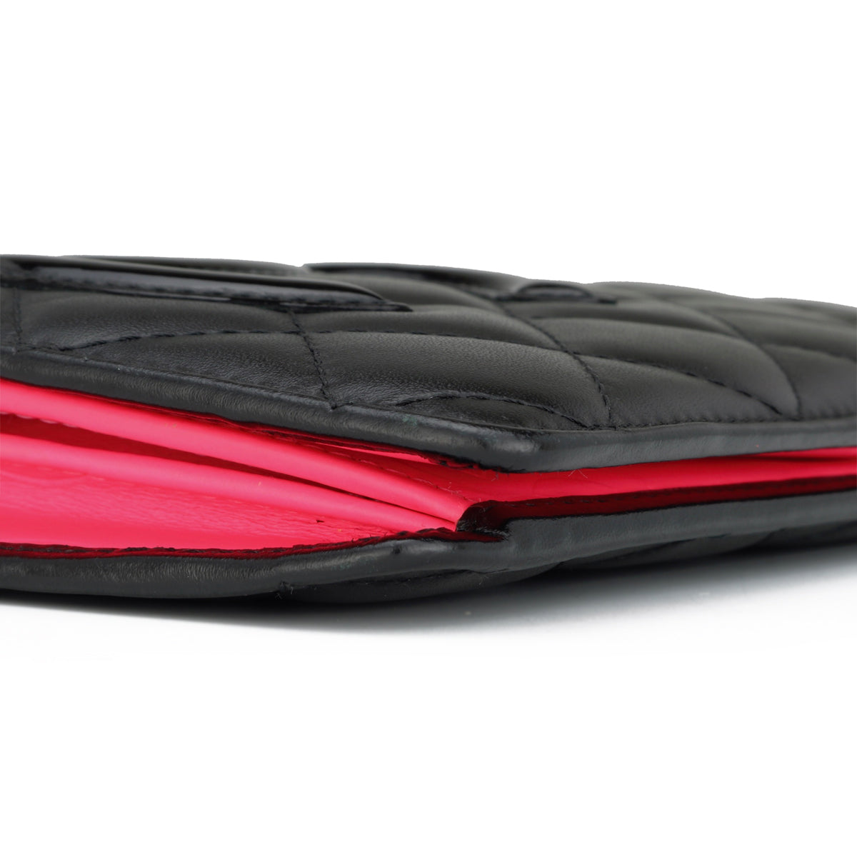 Chanel Quilted Cambon Long Flap Wallet Black Calfskin Silver Hardware 2014