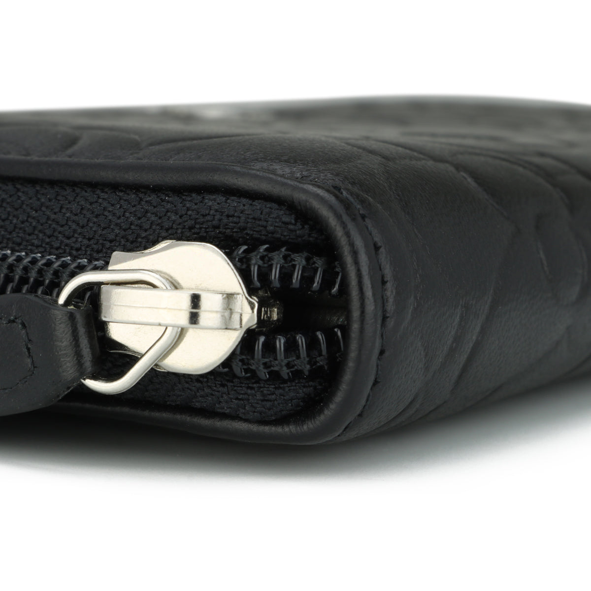 Chanel Camellia Long Zipped Wallet Black Lambskin Silver Hardware 2013