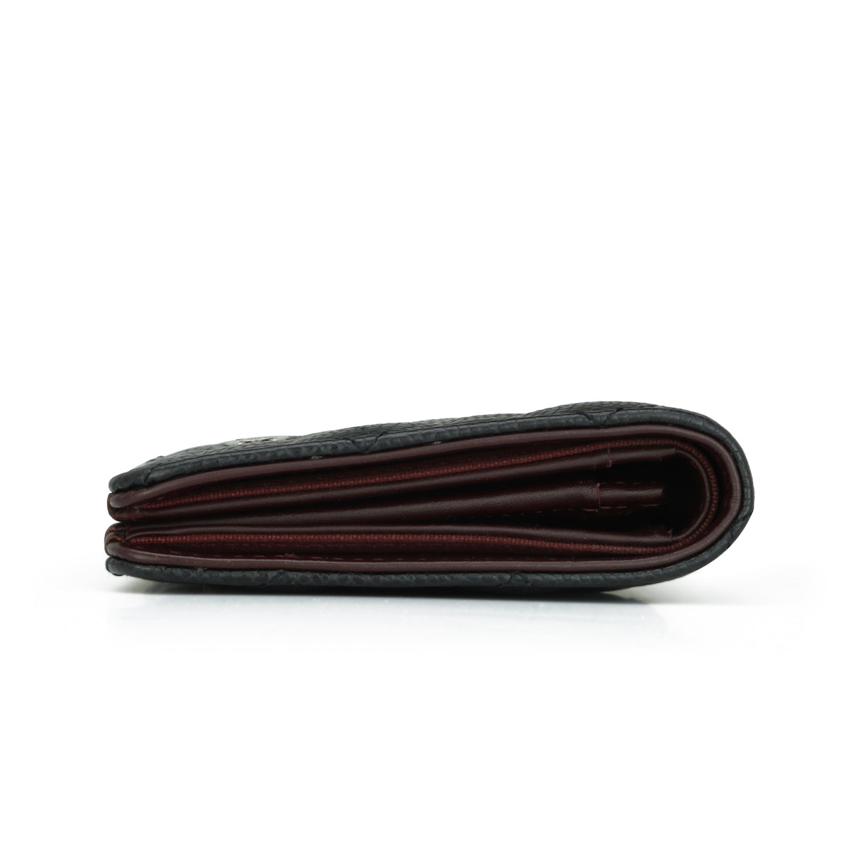 Chanel Quilted Classic Long Flap Yen Wallet Black Caviar Silver Hardware 2014