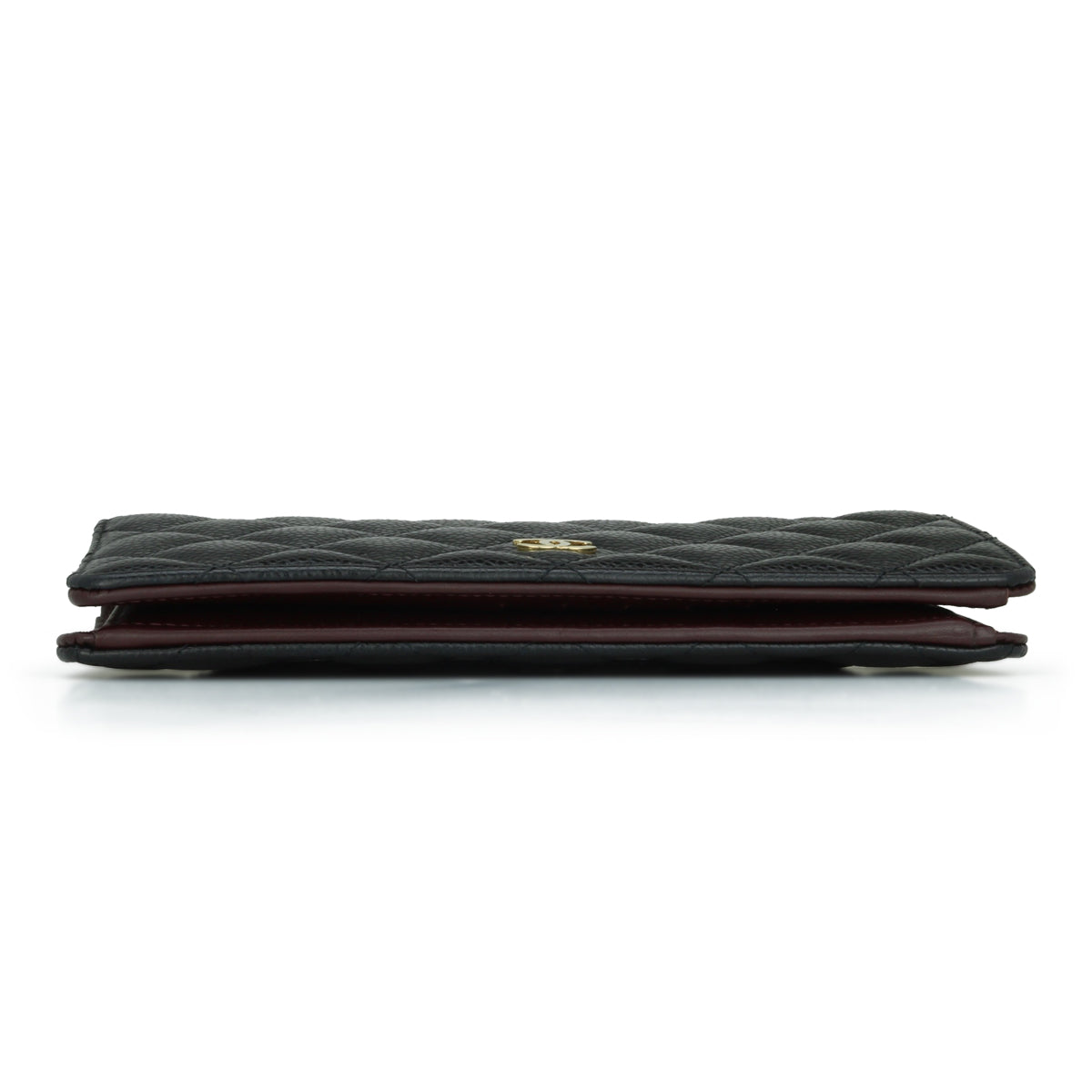 Chanel Quilted Classic Long Flap Yen Wallet Black Caviar Gold Hardware 2017