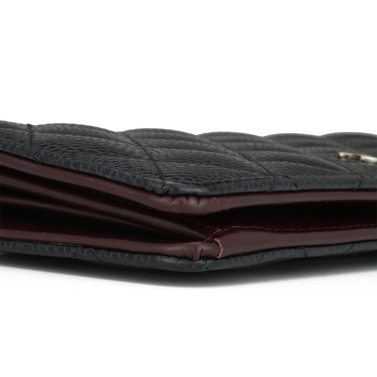 Chanel Quilted Classic Long Flap Yen Wallet Black Caviar Silver Hardware 2014