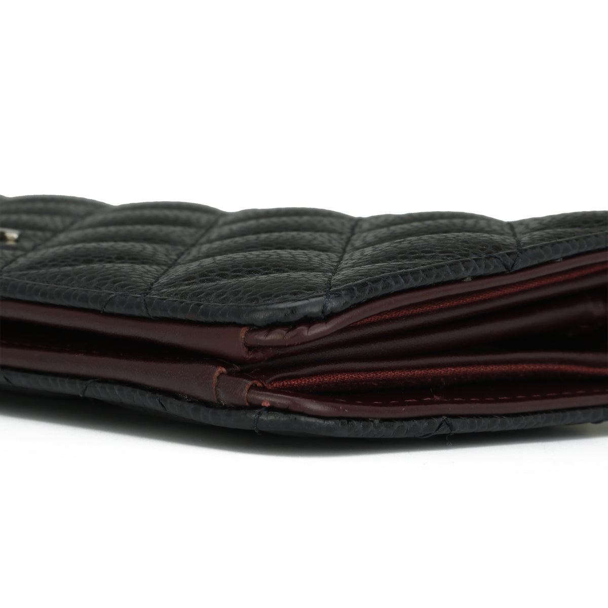 Chanel Quilted Classic Long Flap Yen Wallet Black Caviar Silver Hardware 2014