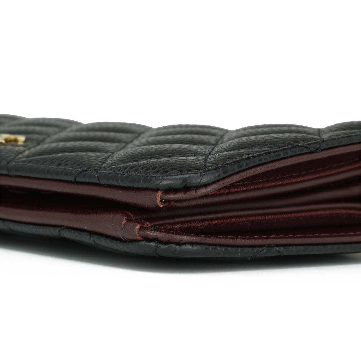 Chanel Quilted Classic Long Flap Yen Wallet Black Caviar Gold Hardware 2017