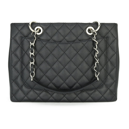 Chanel Grand Shopping Tote [GST] Black Caviar Silver Hardware 2014