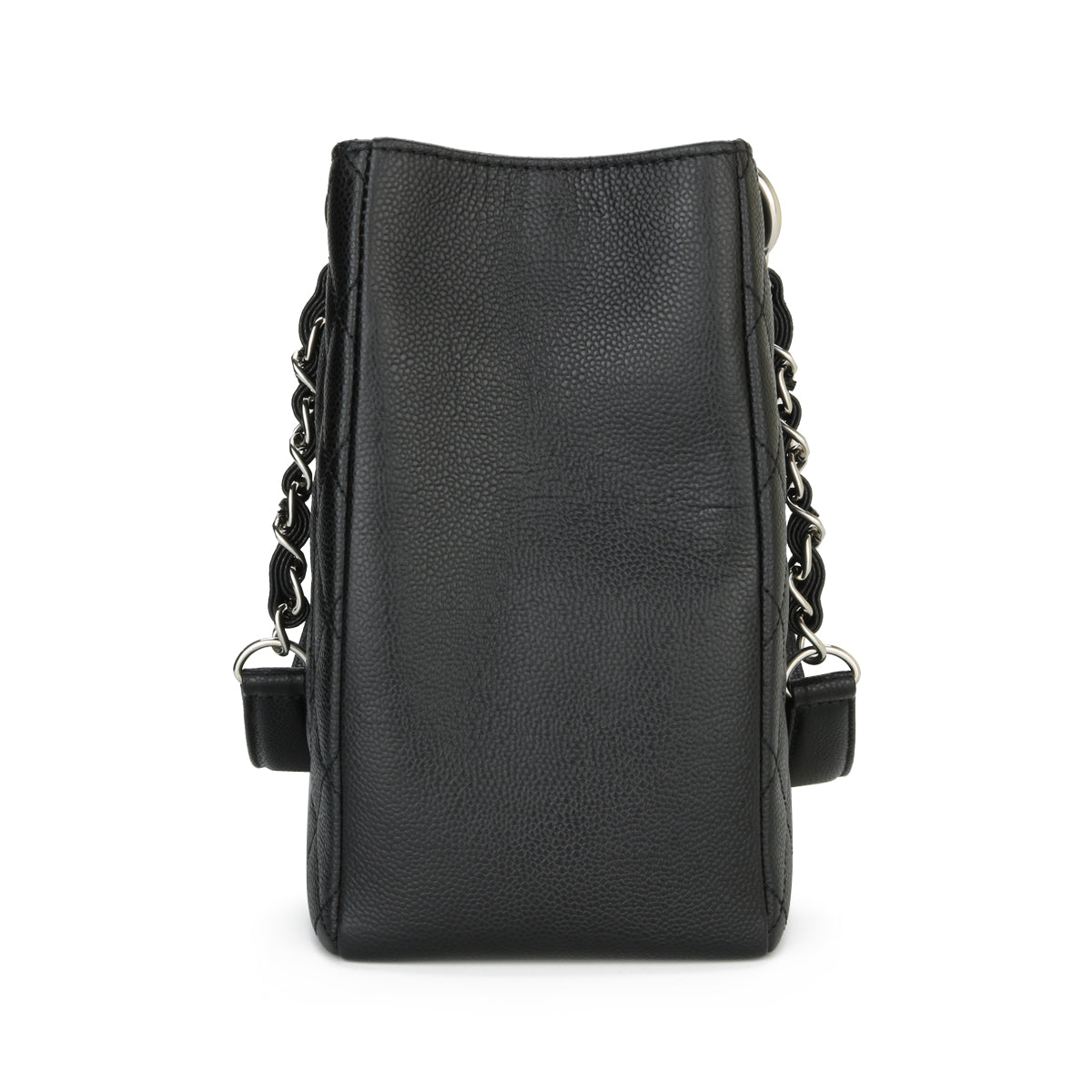 Top Quality Chanel Grand Shopping Tote [GST] Black Caviar Silver Hardware 2012