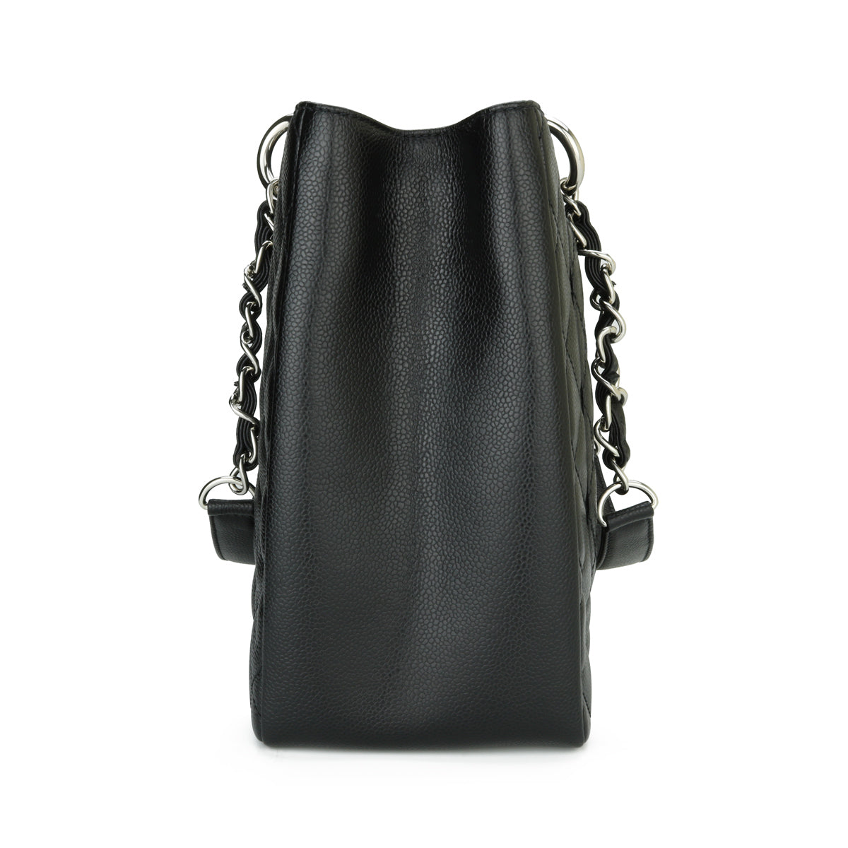 Top Quality Chanel Grand Shopping Tote [GST] Black Caviar Silver Hardware 2013