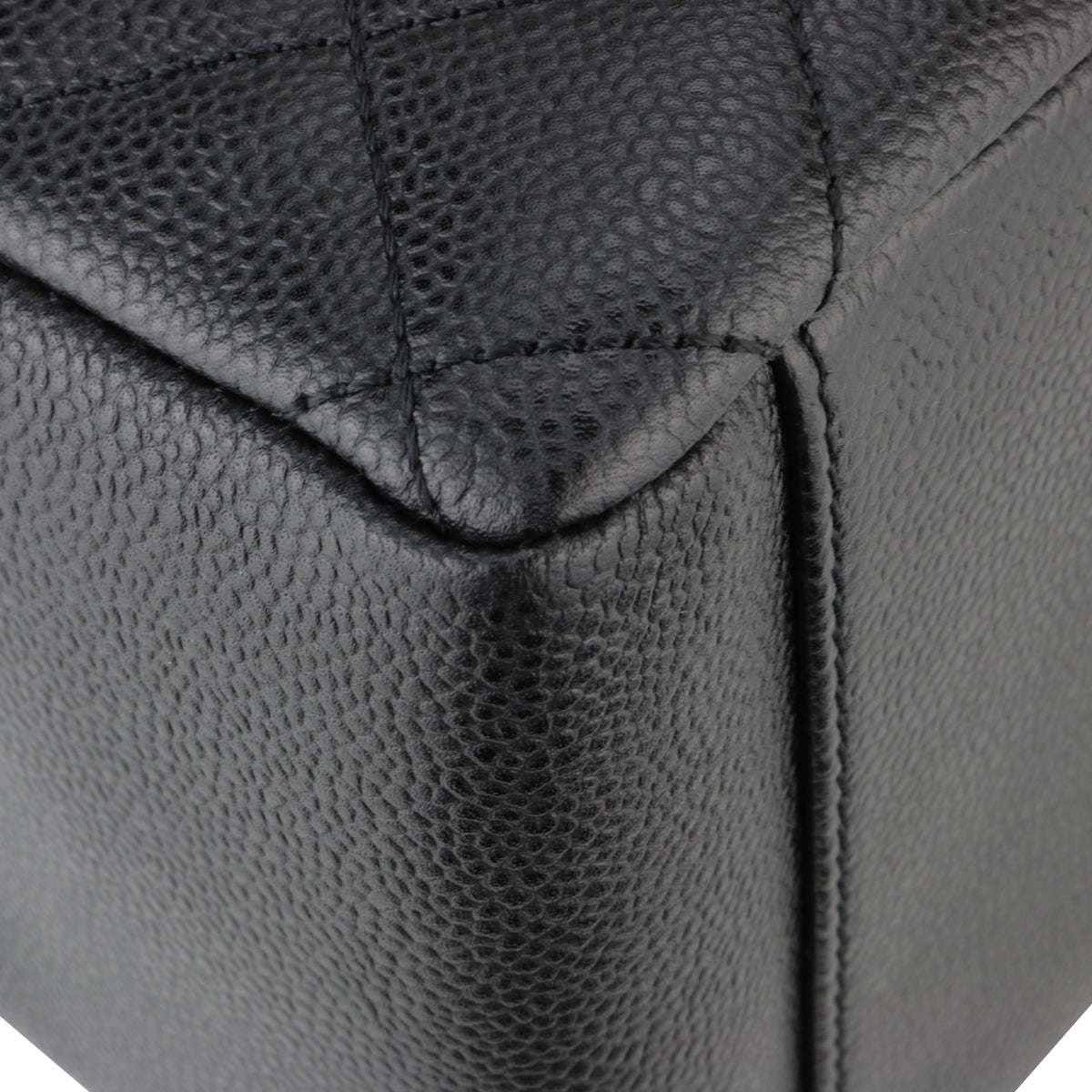 Top Quality Chanel Grand Shopping Tote [GST] Black Caviar Silver Hardware 2012