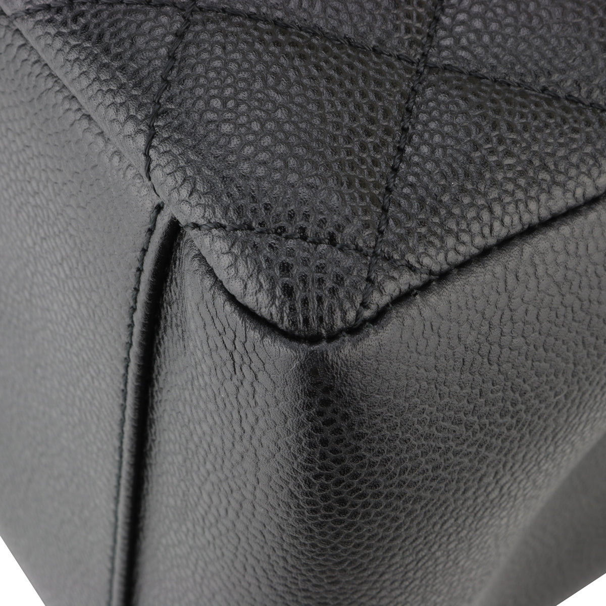Top Quality Chanel Grand Shopping Tote [GST] Black Caviar Silver Hardware 2012