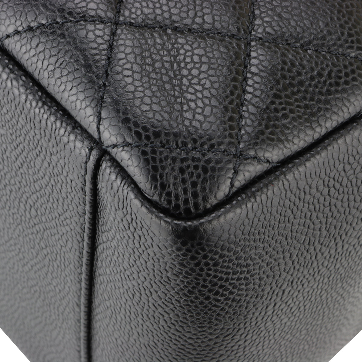 Top Quality Chanel Grand Shopping Tote [GST] Black Caviar Silver Hardware 2015