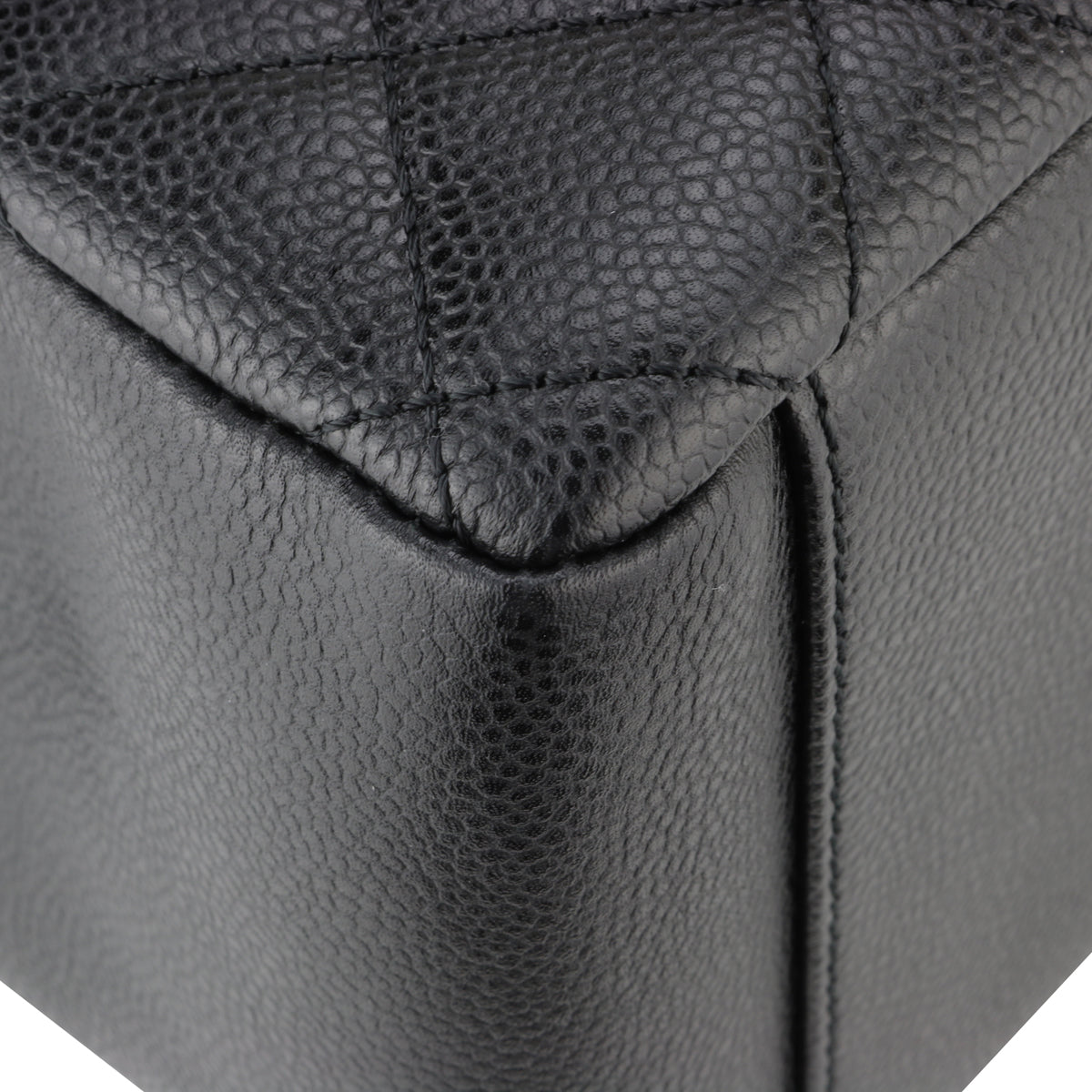 Top Quality Chanel Grand Shopping Tote [GST] Black Caviar Silver Hardware 2012