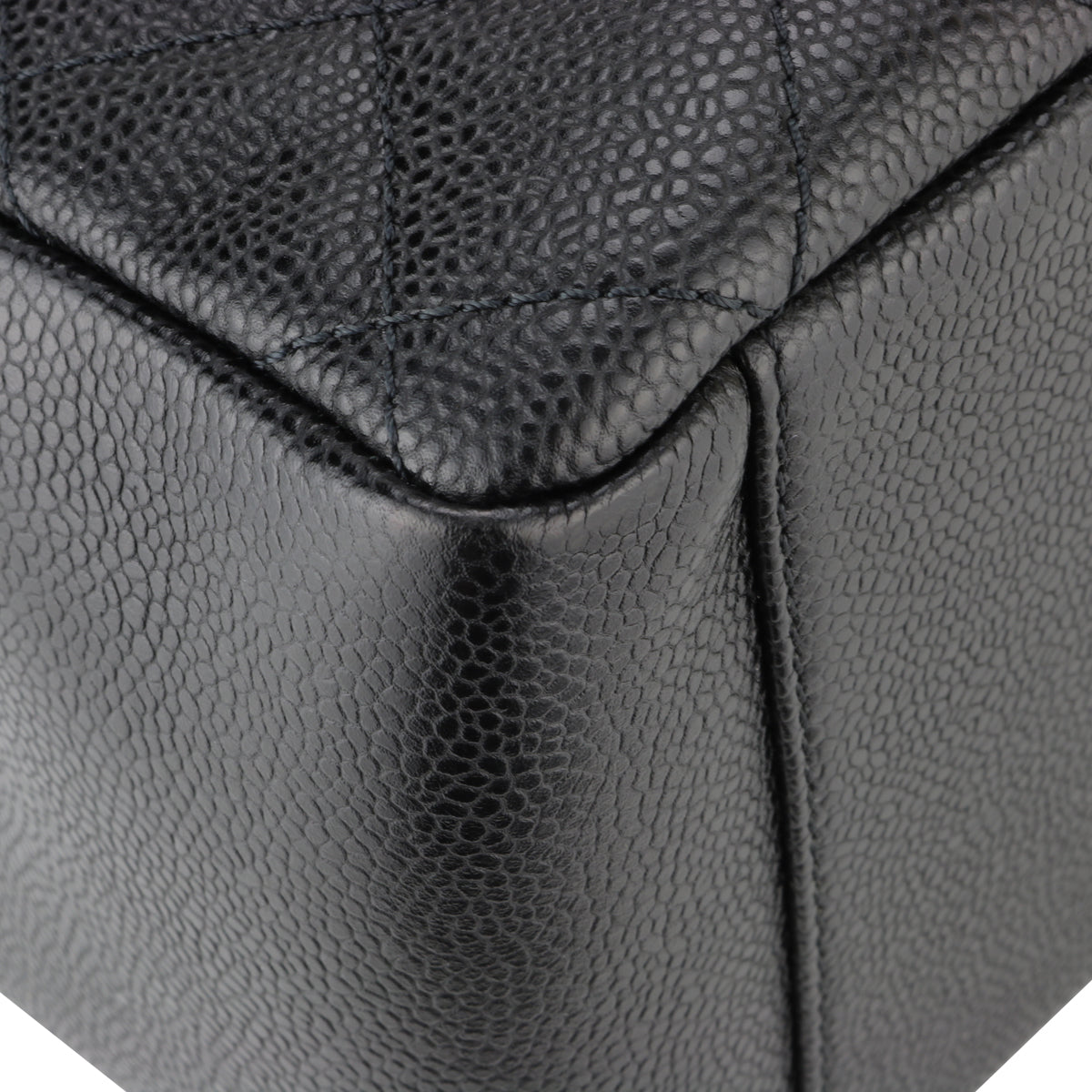Top Quality Chanel Grand Shopping Tote [GST] Black Caviar Silver Hardware 2015