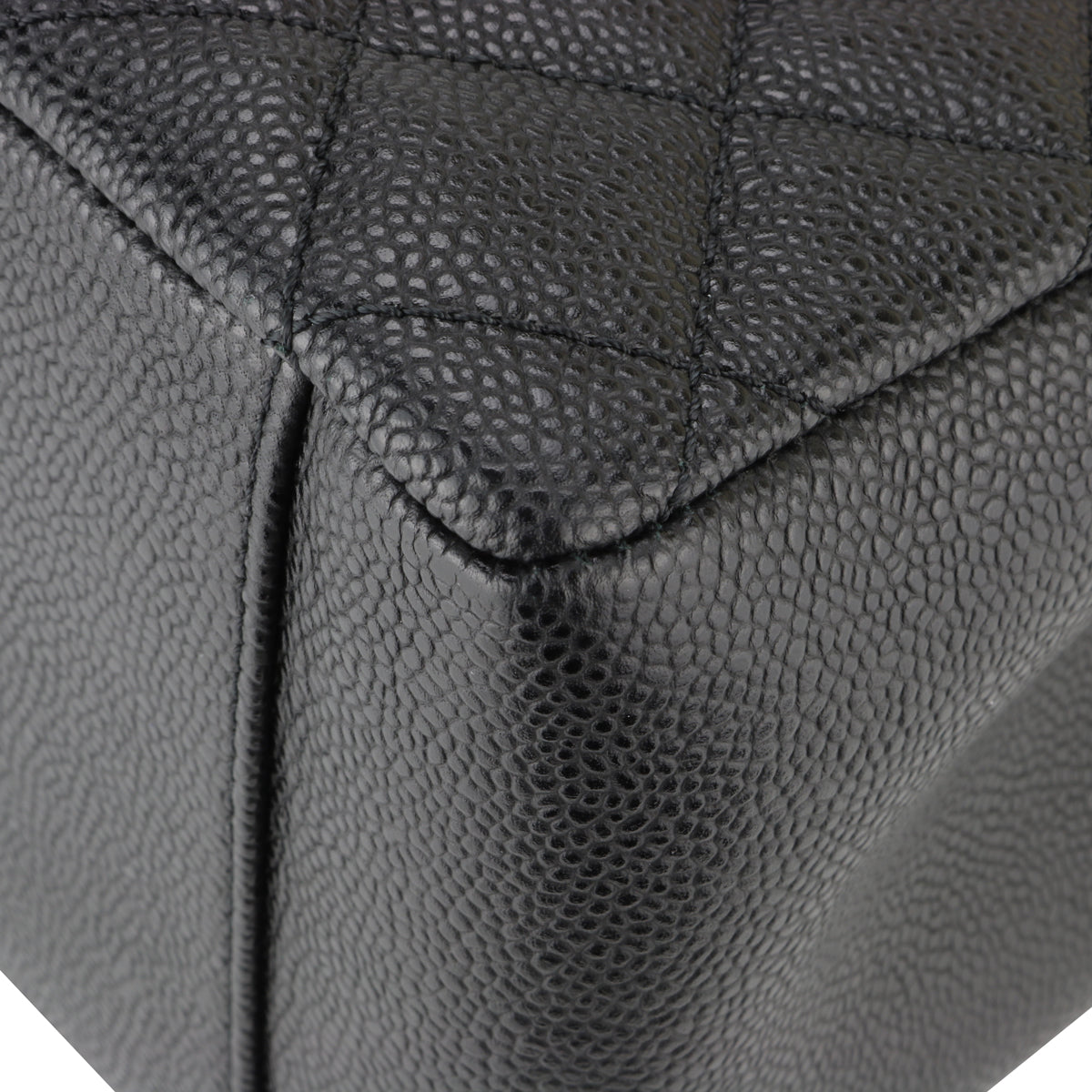 Top Quality Chanel Grand Shopping Tote [GST] Black Caviar Silver Hardware 2015