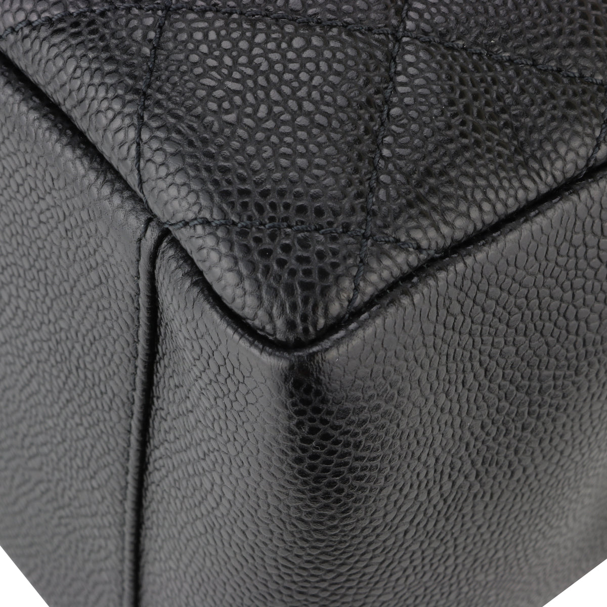 Top Quality Chanel Grand Shopping Tote [GST] Black Caviar Silver Hardware 2015