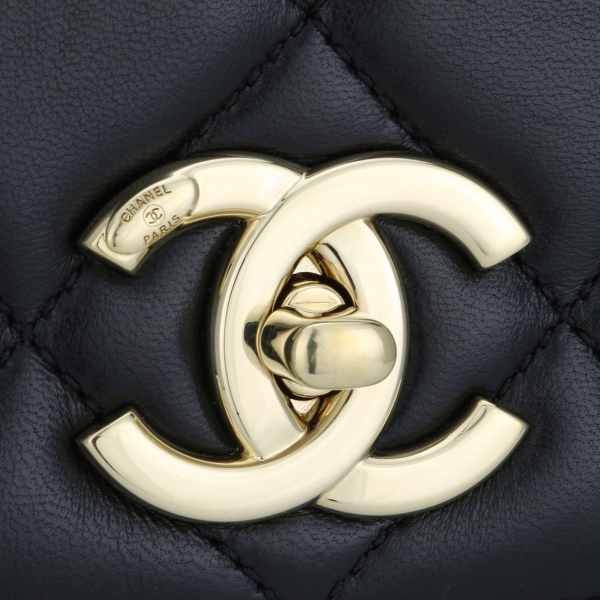 Chanel Trendy CC Medium Black Lambskin Light Gold Hardware 2017