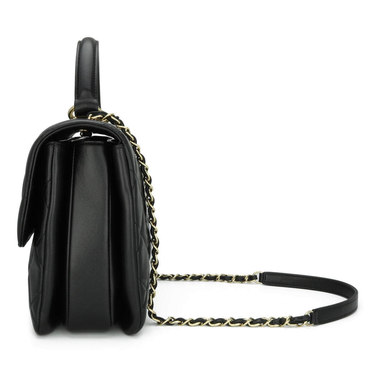 Chanel Trendy CC Medium Black Lambskin Light Gold Hardware 2017