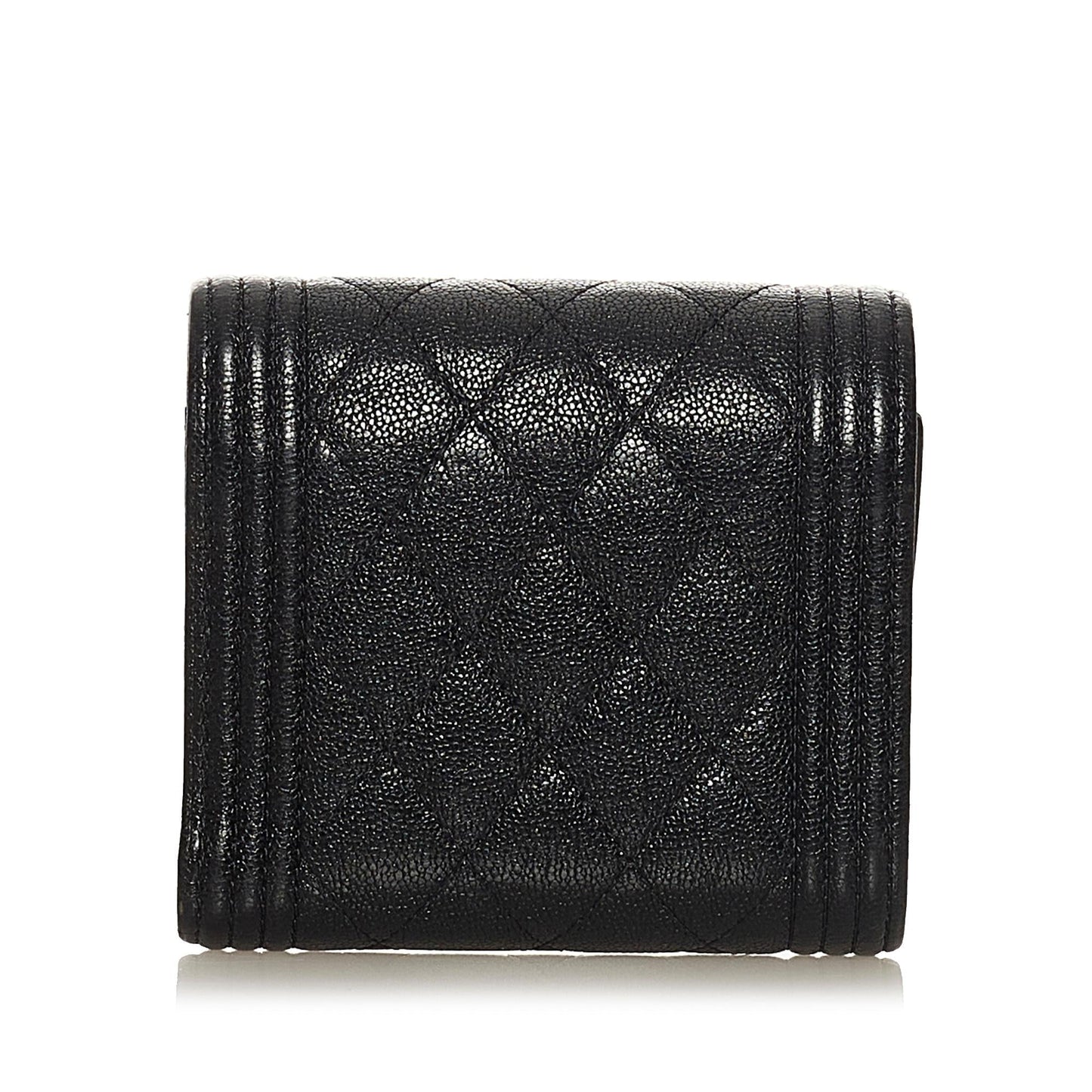 Chanel Boy Tri-Fold Leather Small Wallet (SHG-35310)