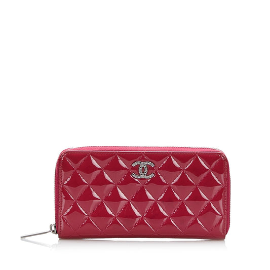 Chanel Brilliant Patent Zip Around Wallet (SHG-7wYhd4)