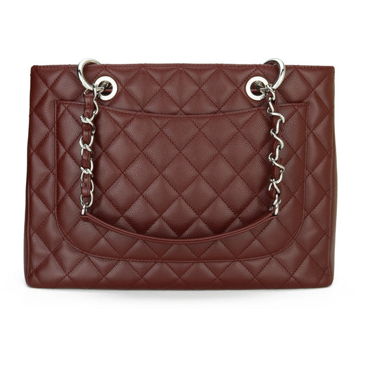 Chanel Grand Shopping Tote [GST] Burgundy Caviar Silver Hardware 2014