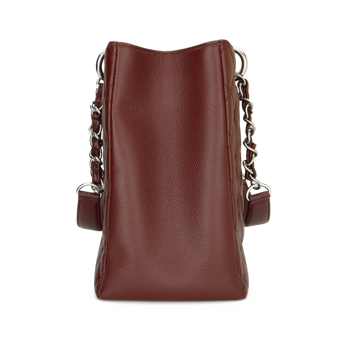 Top Quality Chanel Grand Shopping Tote [GST] Burgundy Caviar Silver Hardware 2014
