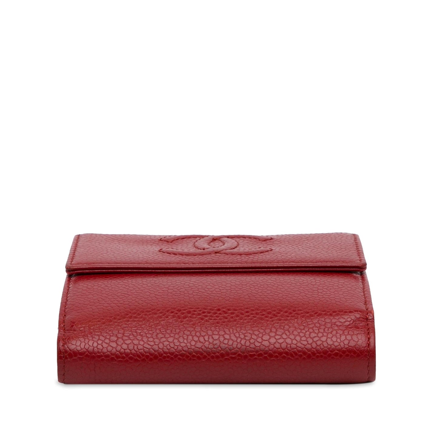 Chanel CC Caviar Compact Wallet (SHG-BLeqED)