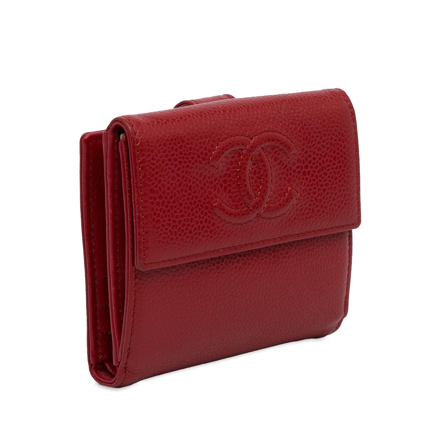 Chanel CC Caviar Compact Wallet (SHG-BLeqED)