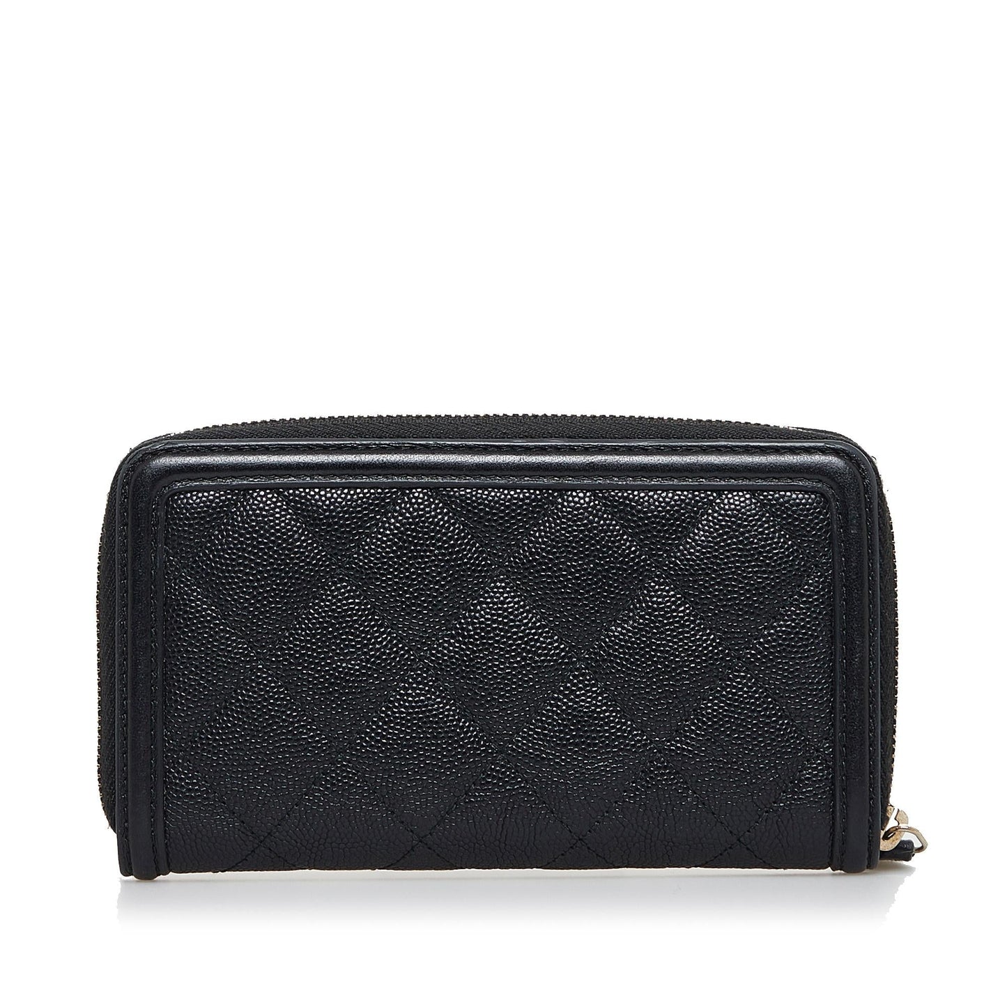 Chanel CC Caviar Filigree Zip Around Wallet (SHG-miZ2He)