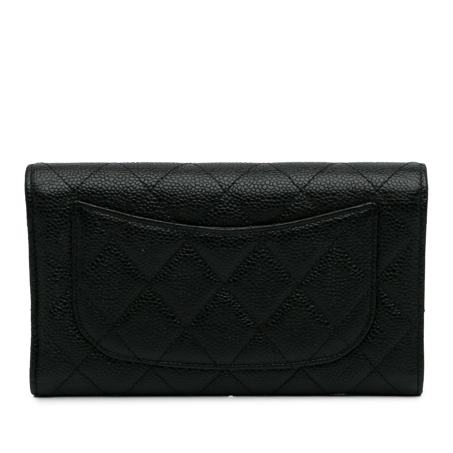 Chanel CC Caviar Trifold Wallet (SHG-WpP5o2)