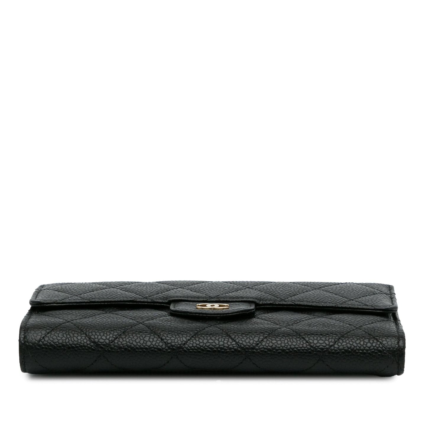 Chanel CC Caviar Trifold Wallet (SHG-WpP5o2)