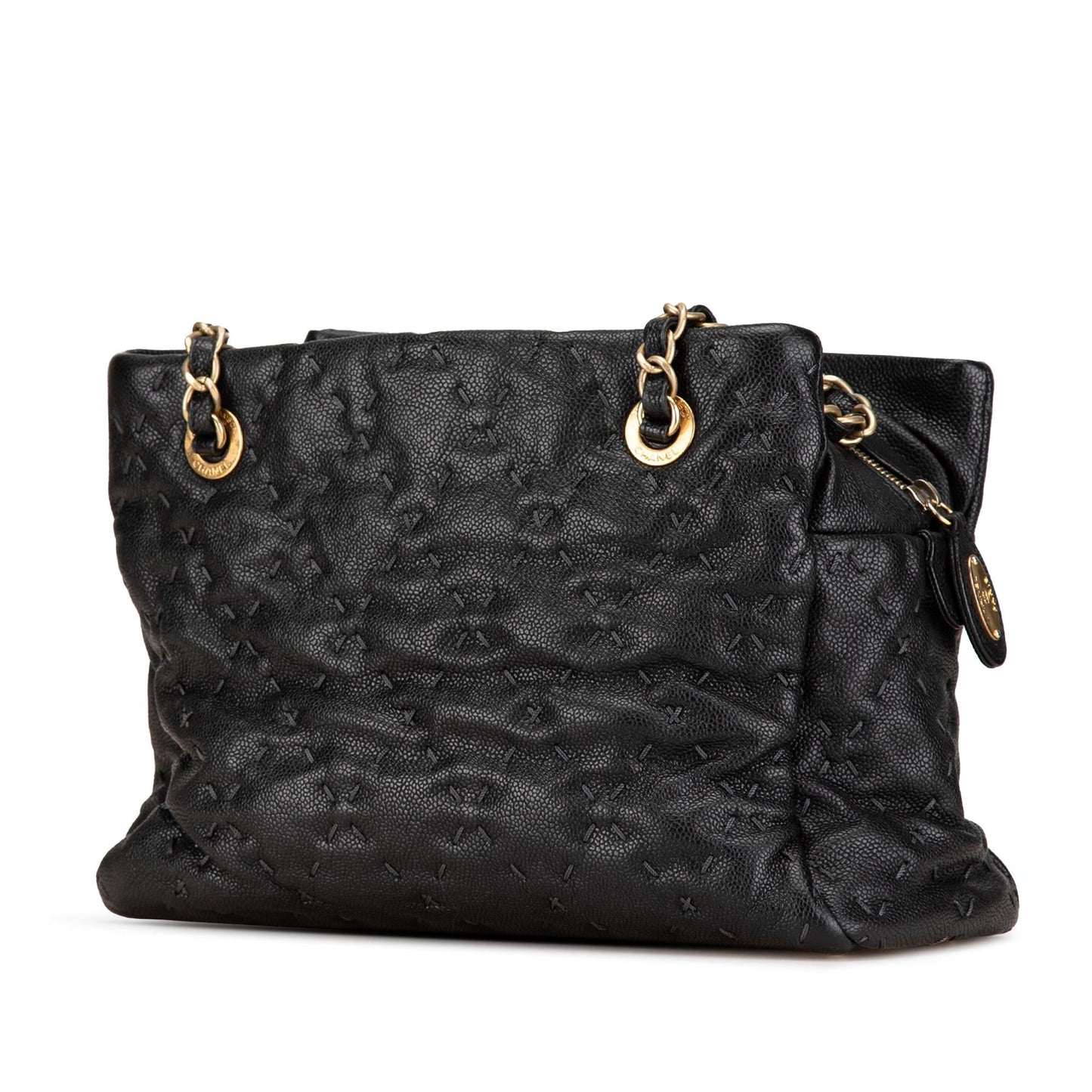 Chanel CC Caviar Wild Stitch Tote (SHG-5yEJpn)