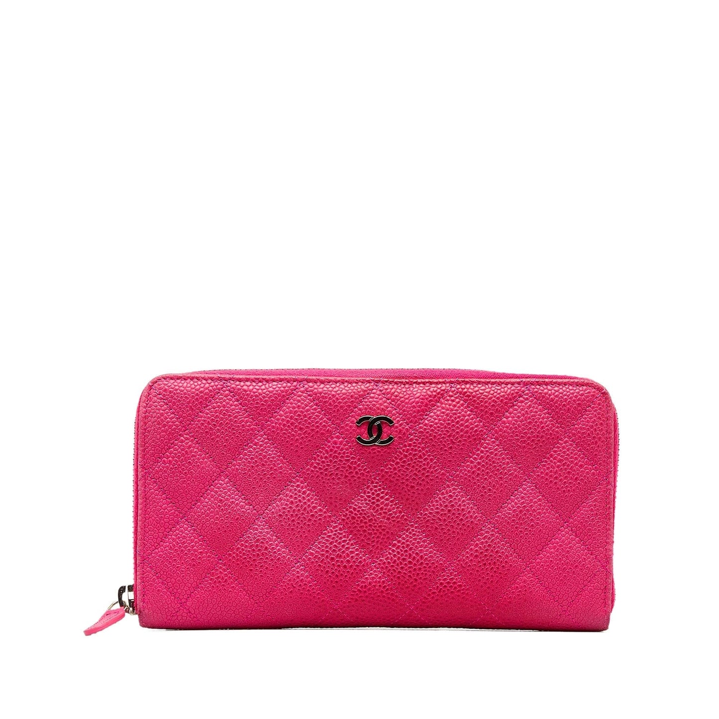 Chanel CC Caviar Zip Around Wallet (SHG-yPumV7)