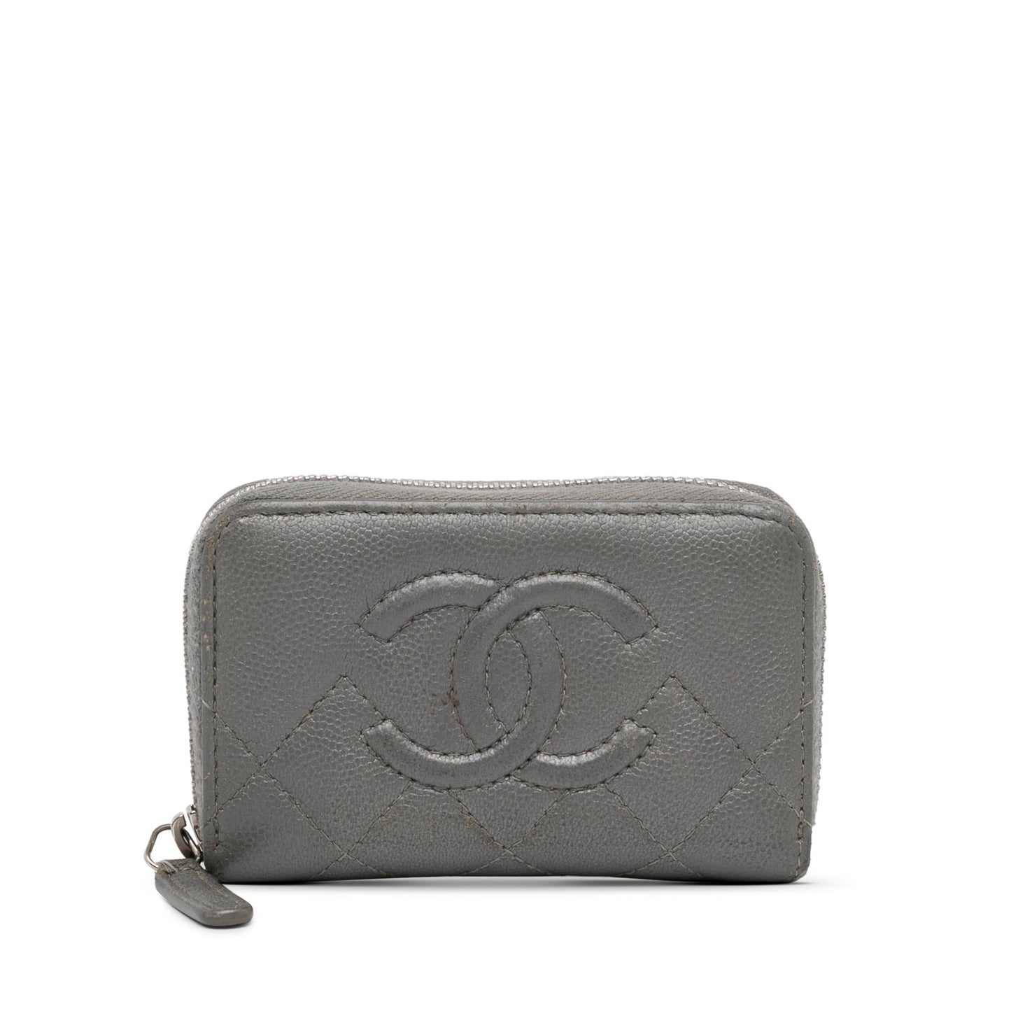 Chanel CC Caviar Zip Coin Pouch (SHG-1IPvUW)
