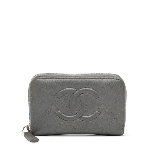 Chanel CC Caviar Zip Coin Pouch (SHG-1IPvUW)
