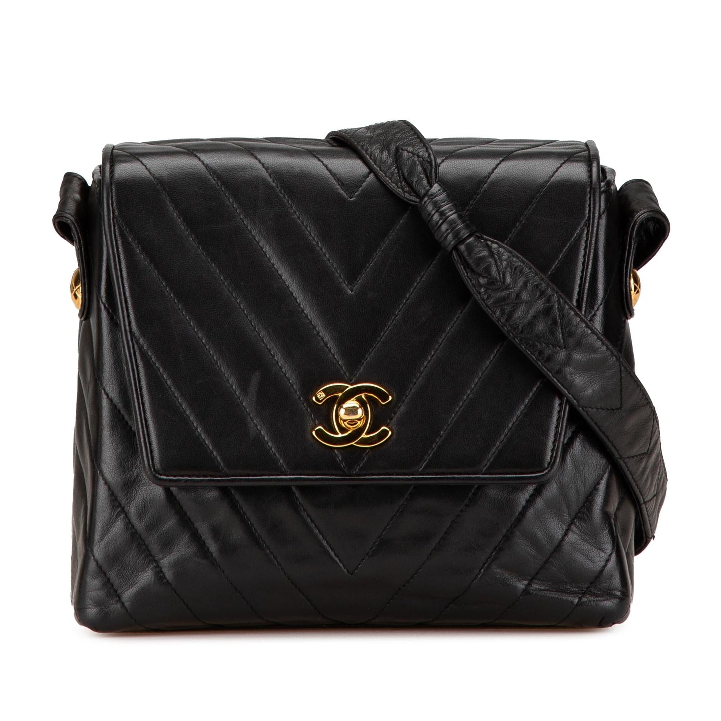 Chanel CC Chevron Lambskin Flap