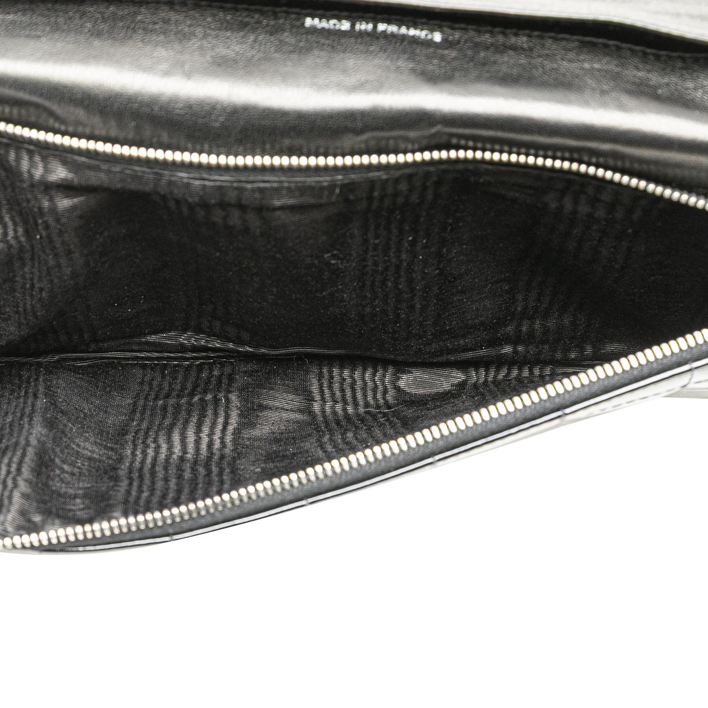 Chanel CC Chocolate Bar Patent Clutch on Chain