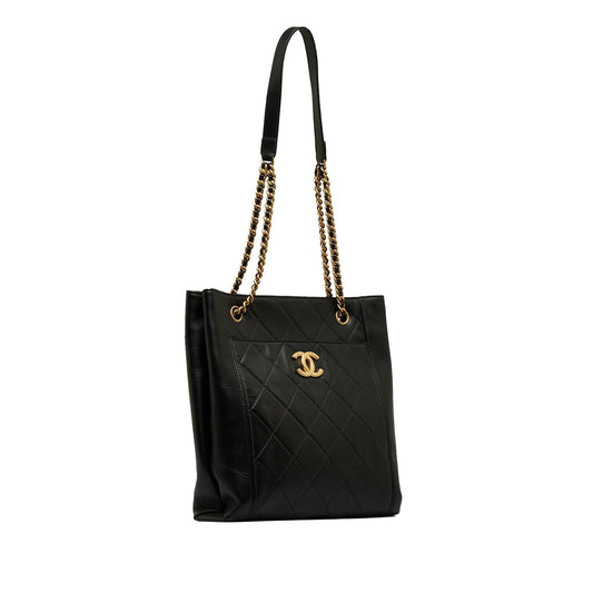 Chanel CC Front Pocket Calfskin Shopping Tote (SHG-AMS7oG)