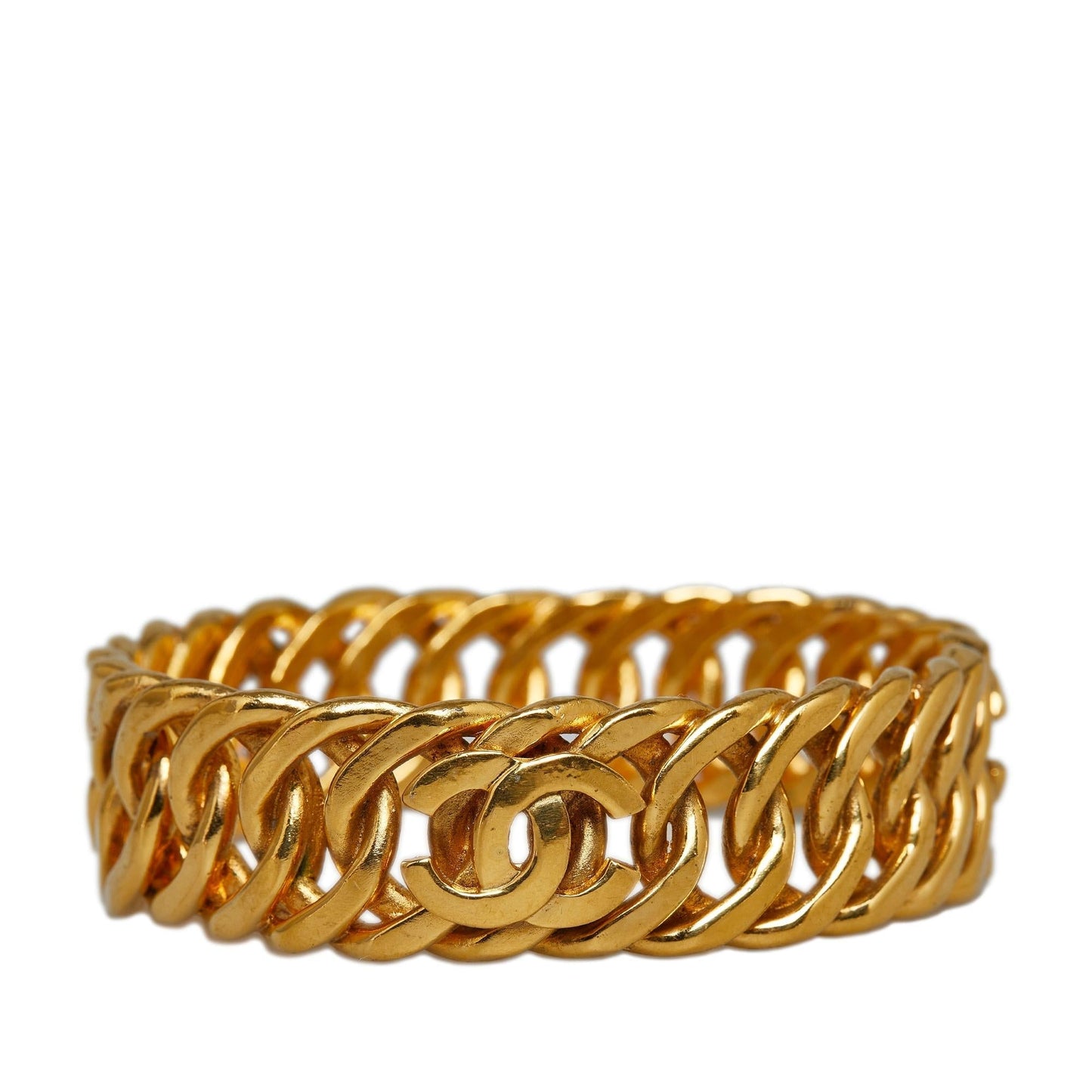 Chanel CC Gold-Tone Bangle (SHG-04KbRw)