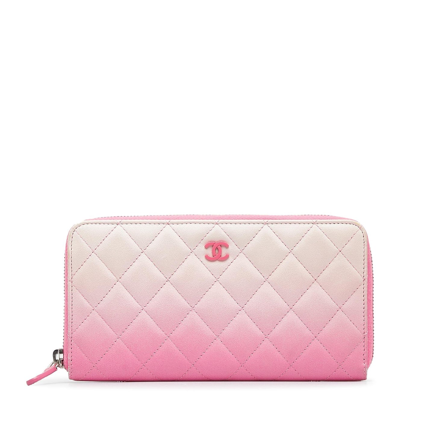 Chanel CC Lambskin Ombre Zippy Wallet (SHG-TlWg5V)