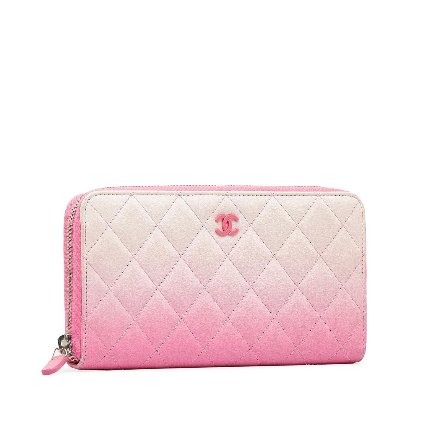 Chanel CC Lambskin Ombre Zippy Wallet (SHG-TlWg5V)