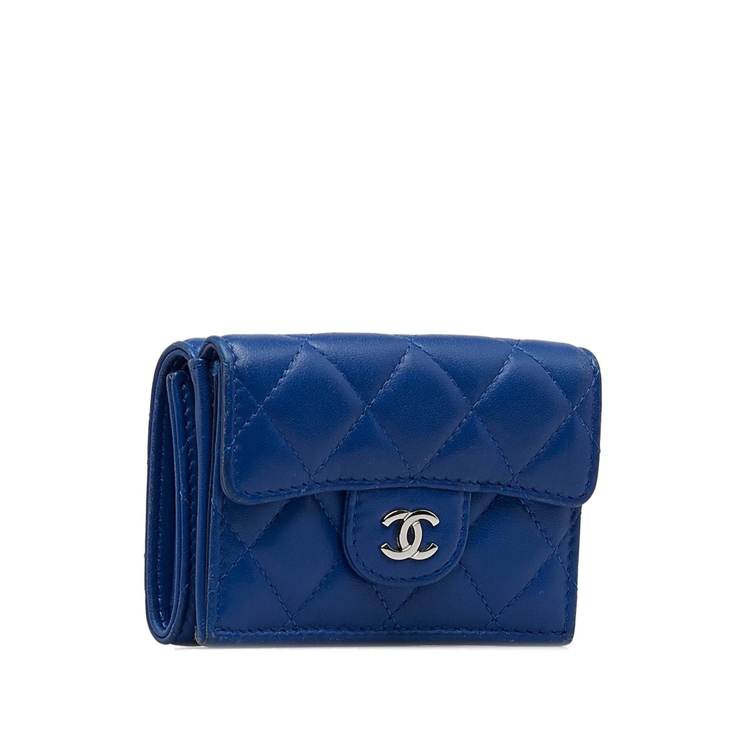 Chanel CC Lambskin Trifold Flap Wallet (SHG-pwFkiW)