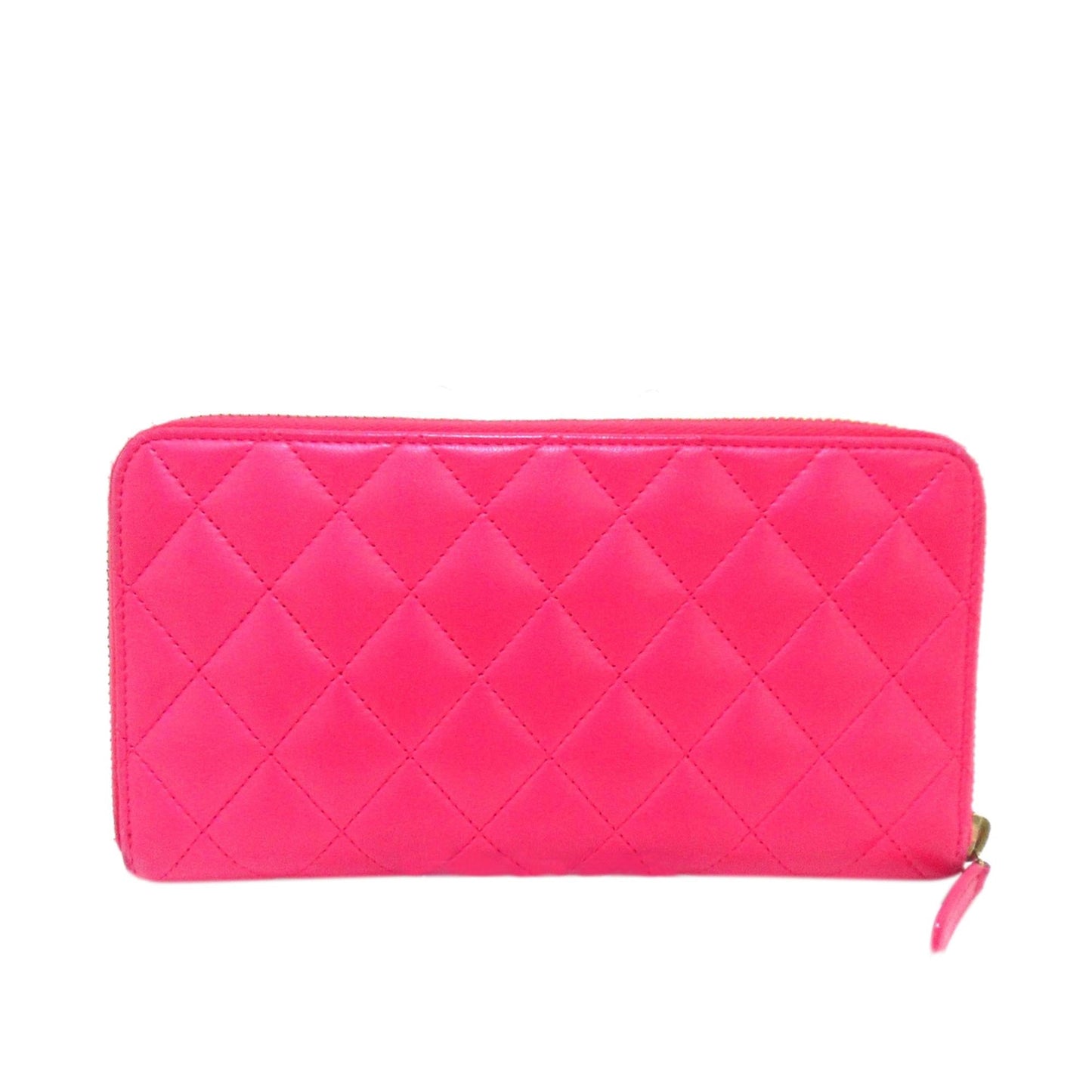 Chanel CC Lambskin Zip Around Wallet (SHG-iJolgz)