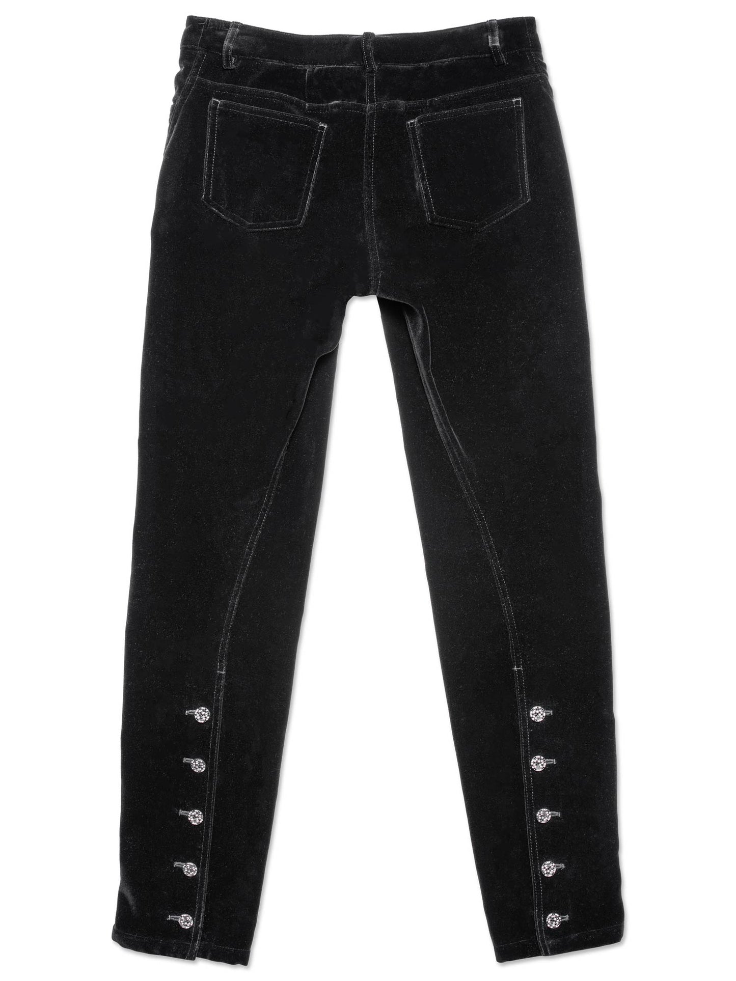 Chanel CC Logo Velvet Pants Black