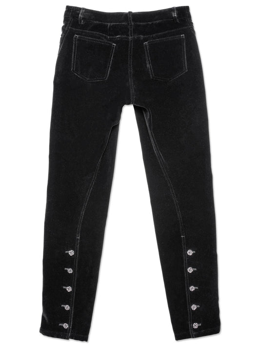 Chanel CC Logo Velvet Pants Black