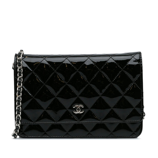 Chanel CC Patent Wallet on Chain (SHG-5idSOu)