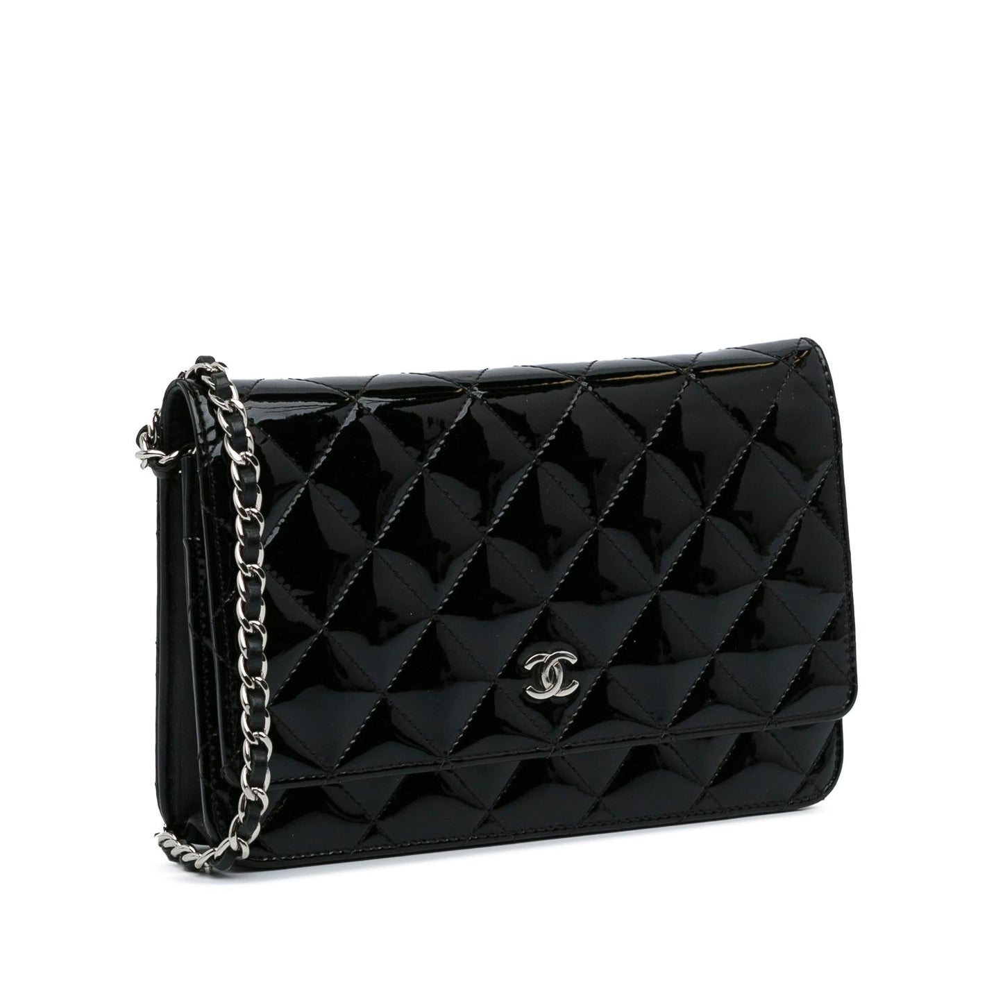 Chanel CC Patent Wallet on Chain (SHG-5idSOu)