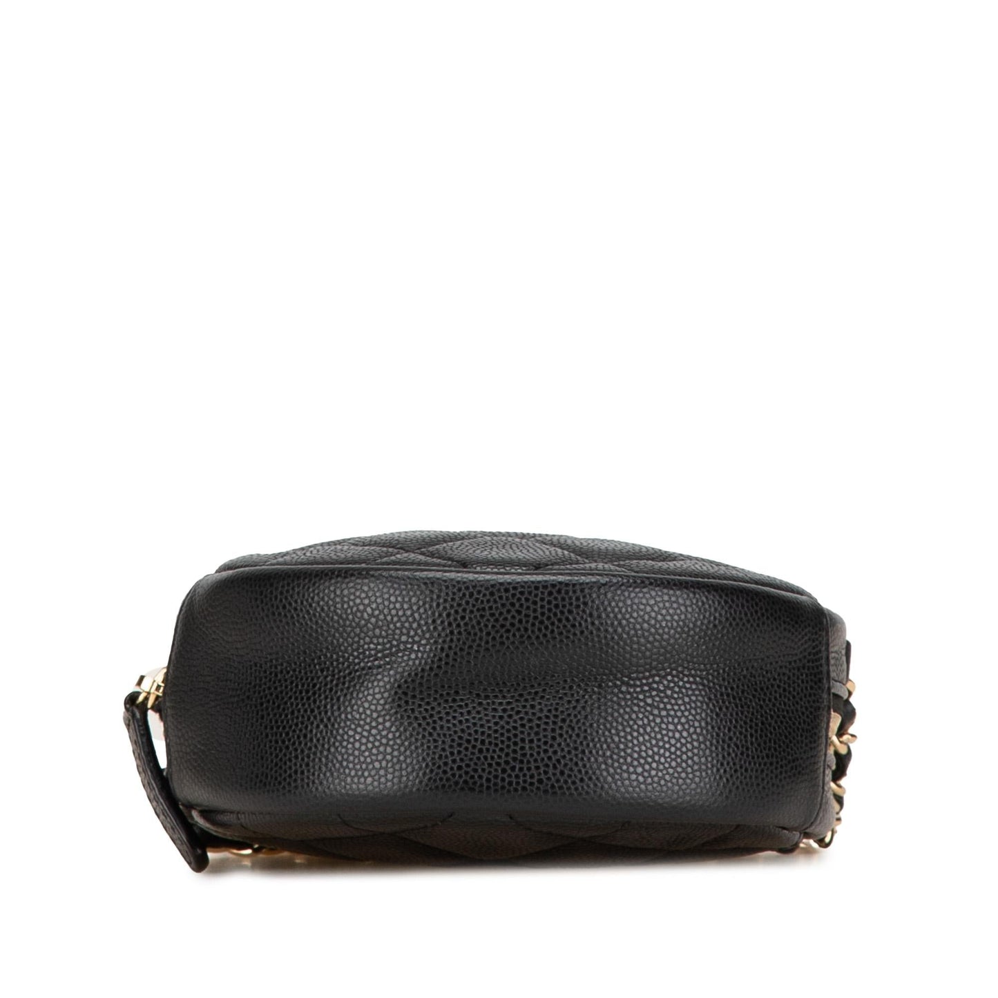 Chanel CC Quilted Caviar Round Clutch With Chain (SHG-Hj86ce)